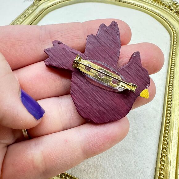 Vintage Jewelry Cardinal Brooch Pin - Picture 3 of 3